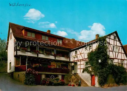 AK / Ansichtskarte Wildensee_Unterfranken Gaststaette Pension Dyroff Wildensee Unterfranken