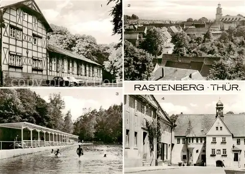AK / Ansichtskarte Rastenberg HOG Kurhaus Panorama Schwimmbad Rathaus Rastenberg