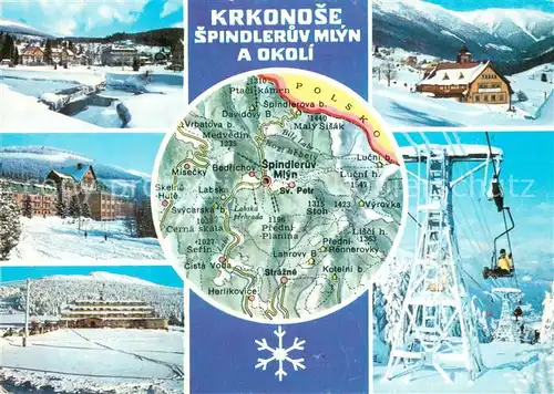 AK / Ansichtskarte 73845930 Sessellift_Chairlift_Telesiege Stredni Krkonose  