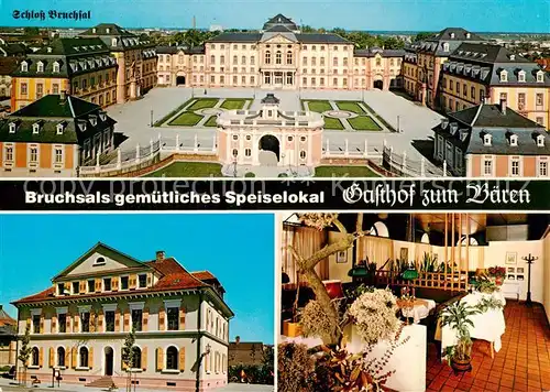 AK / Ansichtskarte 73846041 Bruchsal Schloss Bruchsal Speiselokal Gasthof zum Baeren Bruchsal