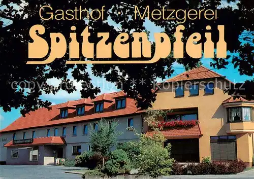 AK / Ansichtskarte 73846089 Michelau_Oberfranken Gasthof Metzgerei Spitzenpfeil Michelau_Oberfranken