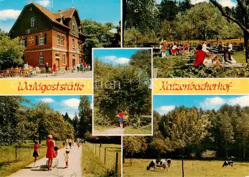 AK / Ansichtskarte 73846148 Vaihingen_Stuttgart Waldgaststaette Katzenbacherhof Parkterrasse Spazierweg Weide Vaihingen_Stuttgart