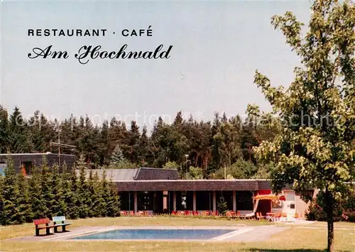 AK / Ansichtskarte 73846244 Unterluess Restaurant Cafe Am Hochwald Schwimmbad Unterluess