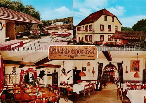 AK / Ansichtskarte Neuhuetten_Unterfranken Spessartschaenke Bischborner Hof Gastraeume Terrasse Neuhuetten Unterfranken