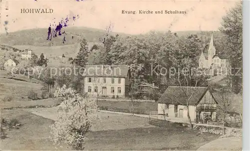 AK / Ansichtskarte  Hohwald_Le_67 Ev Kirche und Schulhaus 