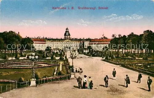 AK / Ansichtskarte Karlsruhe_Baden Grossherzogliches Schloss Feldpost Karlsruhe_Baden