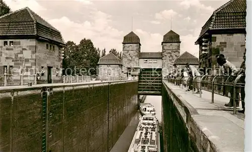 AK / Ansichtskarte Minden__Westfalen_Weser Schachtschleuse  