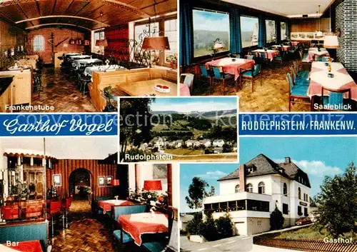 AK / Ansichtskarte 73846596 Rudolphstein Frankenstube Saaleblick Gasthof Vogel Bar Gasthof Rudolphstein