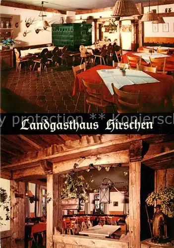 AK / Ansichtskarte 73846611 Birndorf Landgasthaus Hirschen Gastraeume Birndorf