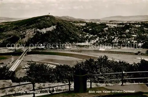 AK / Ansichtskarte 73846657 Porta_Westfalica Blick vom Kaiser Wilhelm Denkmal Porta_Westfalica