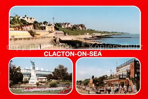 AK / Ansichtskarte 73846690 Clacton-on-Sea_UK Resort of the Eastern coast Looking towards Marine Parade East Western Promenade Gardens War Memorial The Atlanta centre 