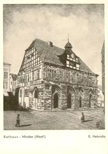 AK / Ansichtskarte 73846784 Minden__Westfalen_Weser Rathaus 