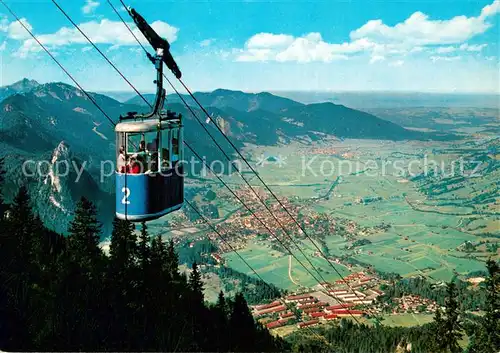 AK / Ansichtskarte 73847496 Seilbahn_Cable-Car_Telepherique Passionsdorf Oberammergau Fofel 