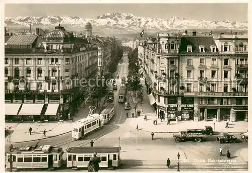 AK / Ansichtskarte 73847504 Strassenbahn Zuerich Bahnhof 