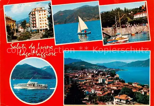 AK / Ansichtskarte 73847684 Luino_Lago Maggiore_IT Teilansichten Bootshafen Panorama 