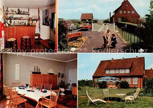 AK / Ansichtskarte 73848195 Kronprinzenkoog Bar Gaststube Garten Kronprinzenkoog