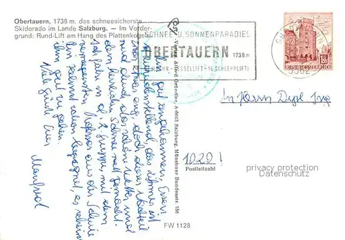 AK / Ansichtskarte 73848350 Obertauern_AT mit Gamsleiten und Zahnerkarspitze 