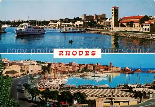 AK / Ansichtskarte 73848963 Rhodos_Rhodes_aegaeis Teilansicht Hafenpartie Rhodos_Rhodes_aegaeis