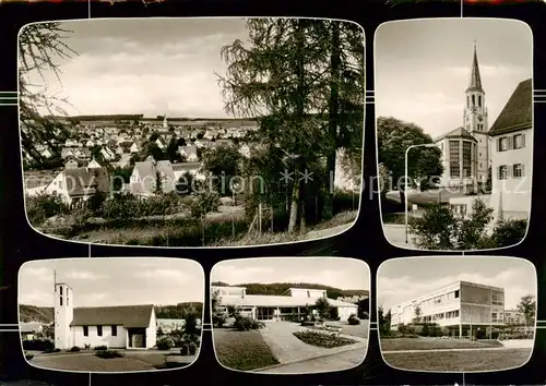 AK / Ansichtskarte 73849209 Deisslingen_Neckar Panorama Kirchen Schule Deisslingen Neckar