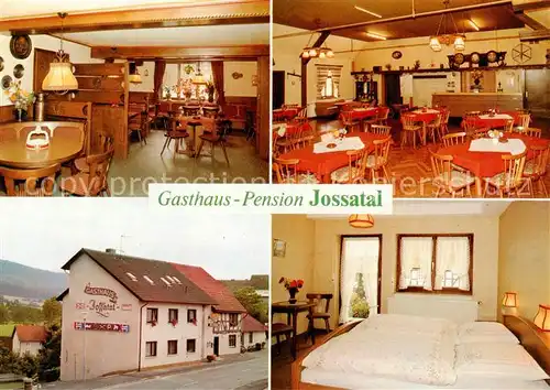 AK / Ansichtskarte 73849444 Oberjossa Gasthaus Pension Jossatal Gastraum Fremdenzimmer Oberjossa