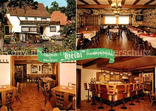 AK / Ansichtskarte 73849465 Frankenheim_Unterfranken Gasthof Pension Heide Gastraum Frankenheim Unterfranken