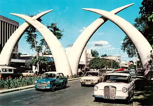 AK / Ansichtskarte 73849638 Mombasa_Kenya Tusks Kilindini Roade 