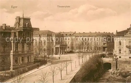 AK / Ansichtskarte 73849660 Eger__Cheb_CZ Theaterplatz 