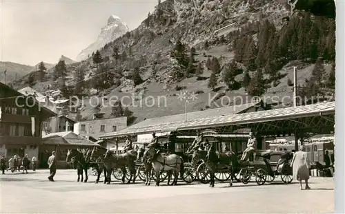 AK / Ansichtskarte  Zermatt_VS Bahnhof Zermatt_VS