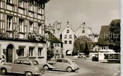 AK / Ansichtskarte 73849953 Tettnang Baerenplatz mit Torschloss Tettnang