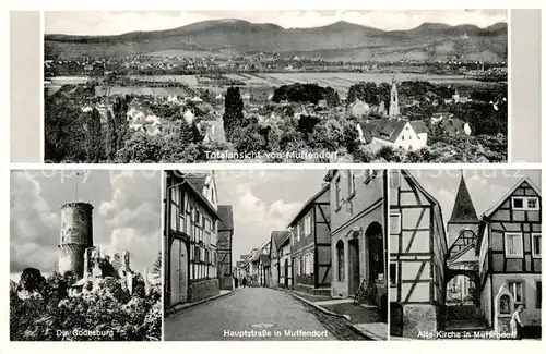 AK / Ansichtskarte 73849976 Muffendorf Totalansicht Hauptstrasse Alte Kirche Fachwerkhaeuser Godesburg Muffendorf