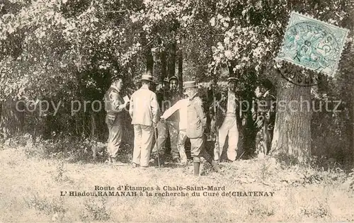 AK / Ansichtskarte  Chalo-Saint-Mars_91_Essonne Route d Etampes L Hindou Ramanah Recherche du Cure de Chatenay 