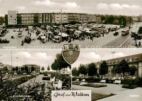 AK / Ansichtskarte 73850332 Walsum_Duisburg Marktplatz Stadtsparkasse Rathaus Walsum Duisburg