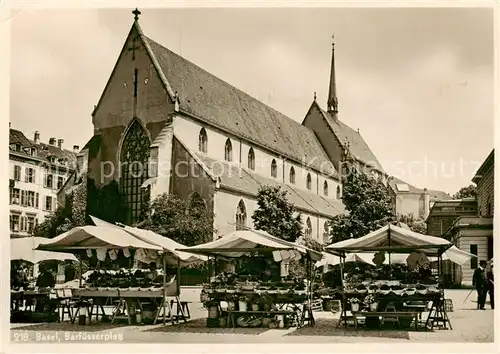 AK / Ansichtskarte  Basel_BS Barfuesserplatz Basel_BS