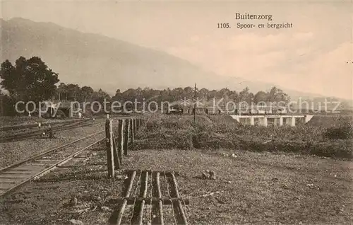 AK / Ansichtskarte 73850479 Buitenzorg_Bogor_Indonesia Spoor en bergzicht 