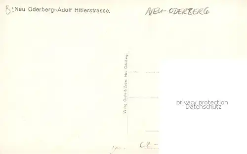 AK / Ansichtskarte 73850591 Neu-Oderberg_Novy-Bohumin_Bohumin_CZ Adolf Hitlerstrasse 