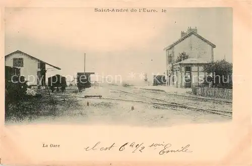 AK / Ansichtskarte  Saint-Andre-de-l_Eure_27 La Gare 