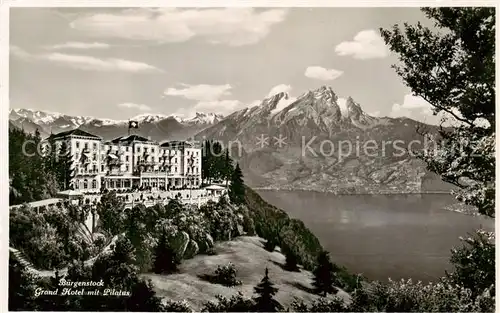 AK / Ansichtskarte  Buergenstock Grand Hotel mit Pilatus Vierwaldstaettersee Buergenstock