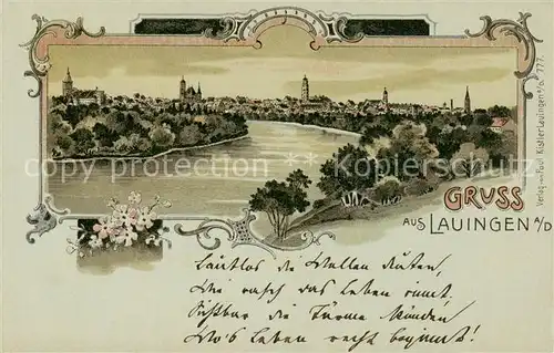 AK / Ansichtskarte 73850964 Lauingen_Donau Panorama Lauingen Donau