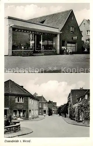 AK / Ansichtskarte 73850993 Ostenfelde_Oelde Geschaeftshaus Th Mende Dorfpartie Ostenfelde_Oelde