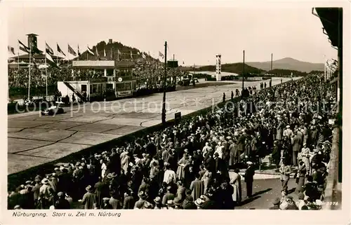 AK / Ansichtskarte 73851066 Adenau Nuerburgring Start und Ziel mit Nuerburg Adenau