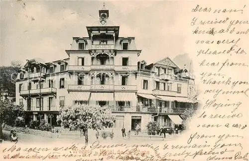 AK / Ansichtskarte  Weggis_Vierwaldstaettersee Hotel de la Poste Weggis_Vierwaldstaettersee