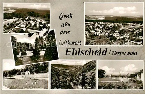 AK / Ansichtskarte 73851382 Ehlscheid Luftaufnahmen Parkanlagen Freibach Laubachtal Elisabethhoehe Minigolfplatz Ehlscheid