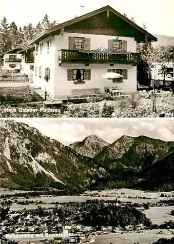 AK / Ansichtskarte 73851495 Ruhpolding Haus Gstatter Fuchsau Blick gegen Sonntagshorn Ruhpolding