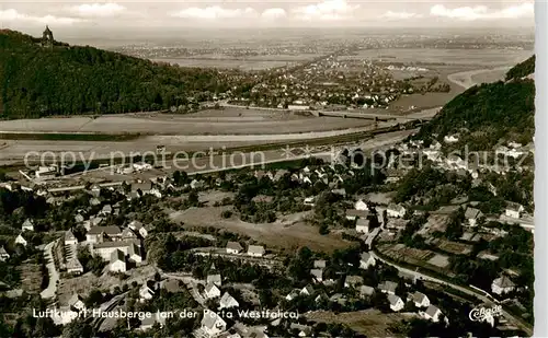 AK / Ansichtskarte 73851596 Hausberge_Porta_Westfalica Fliegeraufnahme 