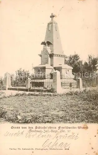 AK / Ansichtskarte  Froeschweiler_Froeschwiller_67_Bas-Rhin Denkmal Inf. Regt. Nr. 37 