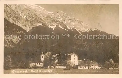 AK / Ansichtskarte 73851879 Gnadenwald_Tirol_AT Hotel Wiesenhof 