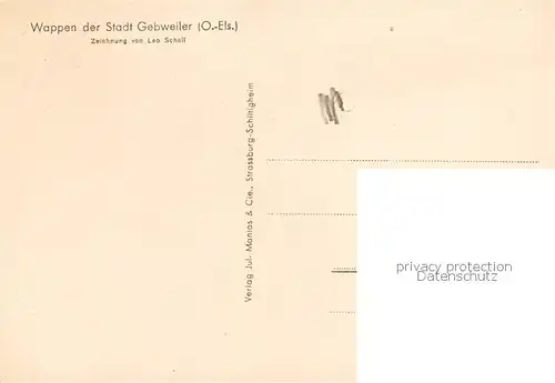 AK / Ansichtskarte  Gebweiler_Guebwiler_68_Haut-Rhin_Alsace Wappen der Stadt Zeichnung 