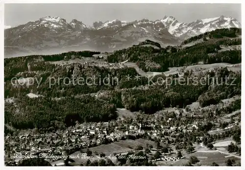 AK / Ansichtskarte  Berneck__SG Blick vom Meldeggweg mit dem Alpstein 