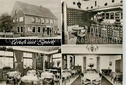 AK / Ansichtskarte 73852629 Spork_Bocholt Gaststaette Bar Gastraeume 