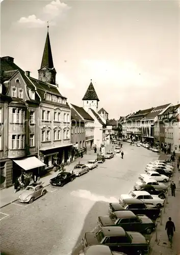 AK / Ansichtskarte 73852704 Marktredwitz Hauptstrasse mit Rathaus Sparkasse Kaufhaus Frey Marktredwitz